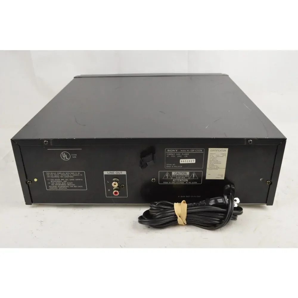 Sony CDP-C322M 5 Disc CD Changer Carousel Player Compact Disc Vintage